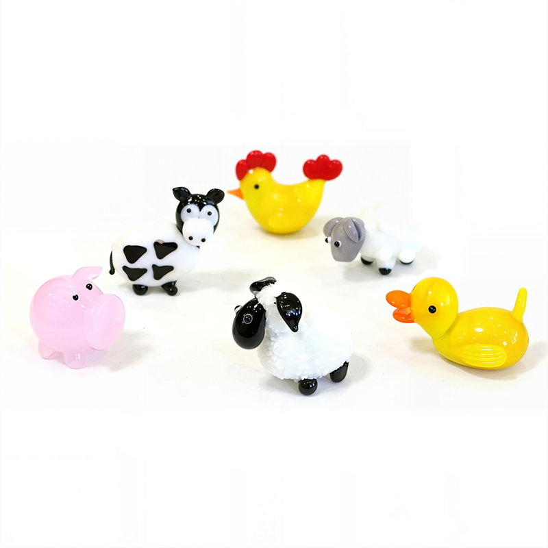 Art Craft Duck - Пасхальный декор, крошечная стеклянная статуя животного,