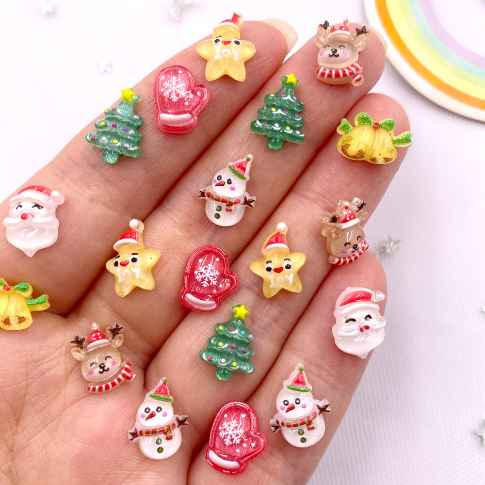 Art Craft Christmas Tree - 50 шт., пластиковые разноцветные мини-фигурки для