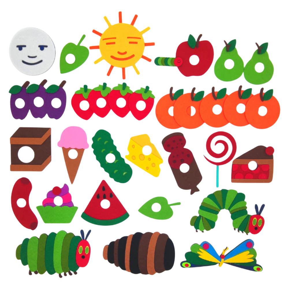 Art Craft Preschool - Игрушка «Голодная гусеница», английские книжки с