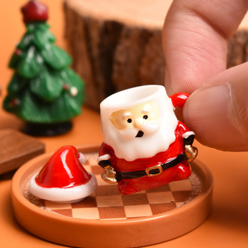 Art Craft Activity - Мини-украшение для чашки Санта-Клауса-декор кукольного домика
