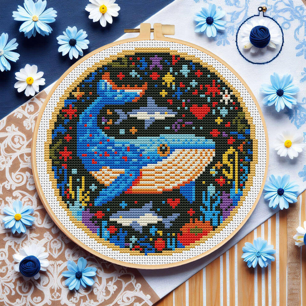 Art Craft And Cloth - DIY вышивка крестиком кит вышивка животное