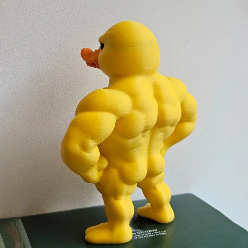 Art Craft Duck - Статуя мышечной утки -3D Настольный декор,