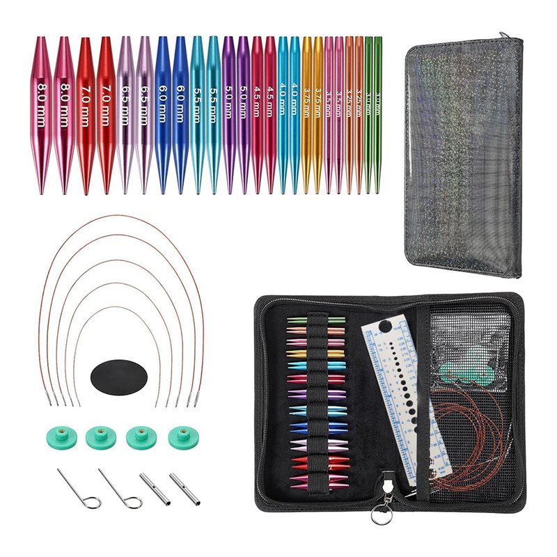 Knitting Needle Circular - Набор коротких сменных спиц для вязания,