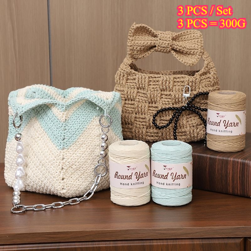 3 шт. по 300 г. круглой хлопко – обзор и цена Macrame Cord Cotton