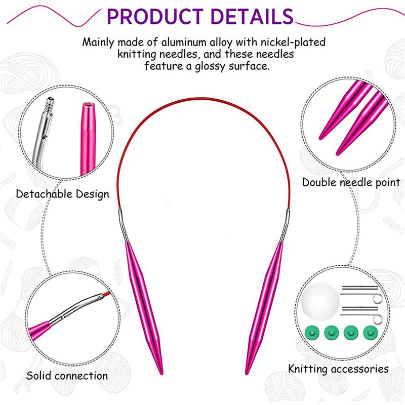 Набор алюминиевых сменных круг – обзор и цена Knitting Needle Circular