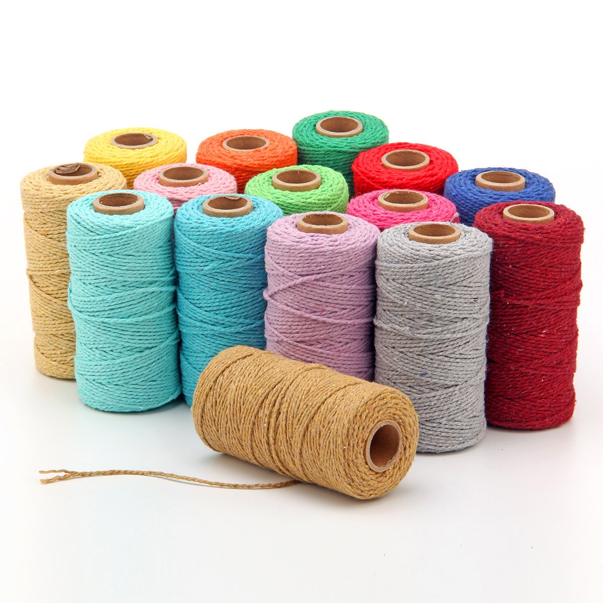 2 мм веревка, витой шнур, 100  – обзор и цена Macrame Cord Cotton
