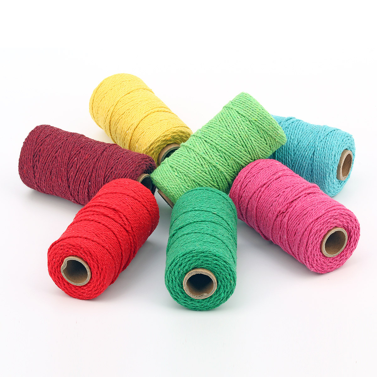 2 мм веревка, витой шнур, 100  – обзор и цена Macrame Cord Cotton