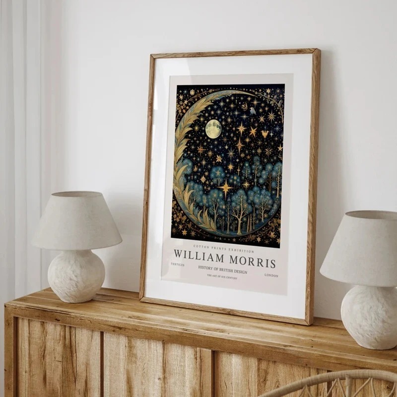 Винтажные постеры с луной и зв – обзор и цена Art Craft William Morris