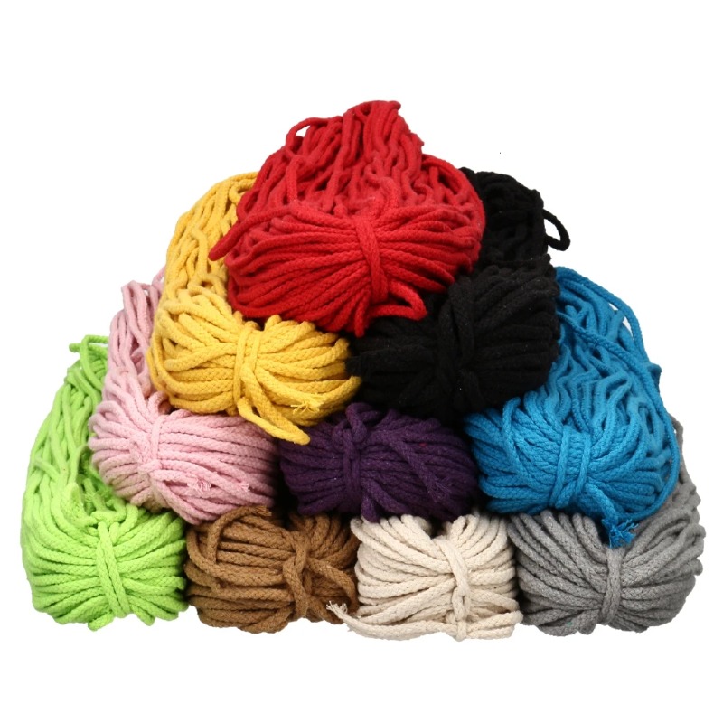 21 цвет, 5 мм, 90 м, хлопковый – обзор и цена Macrame Cord Cotton