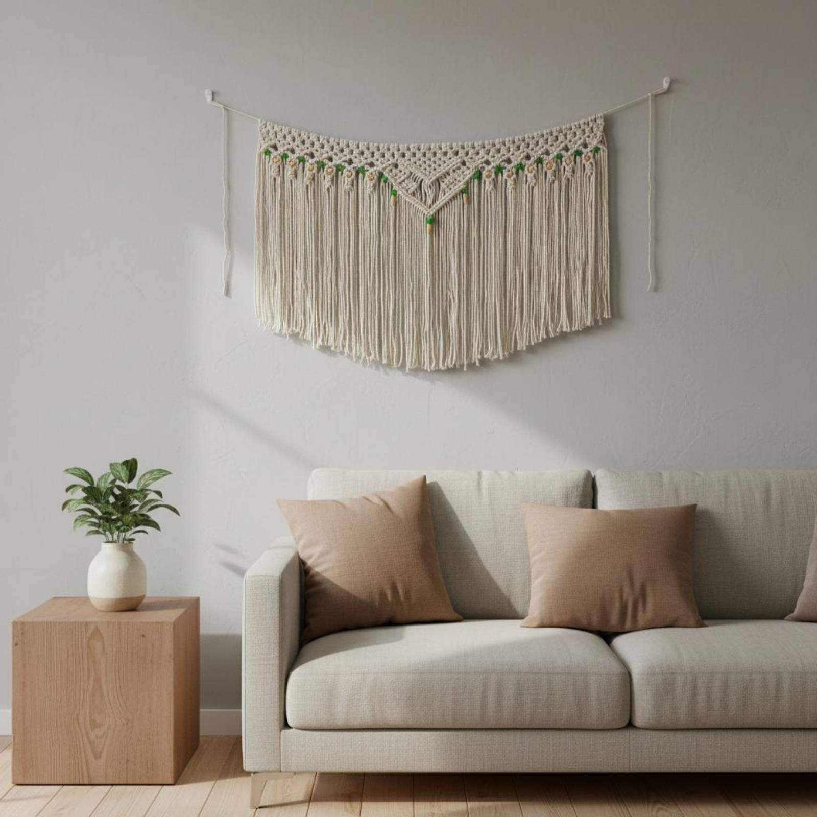 Декоративный настенный гобелен – обзор и цена Macrame Cord Cotton