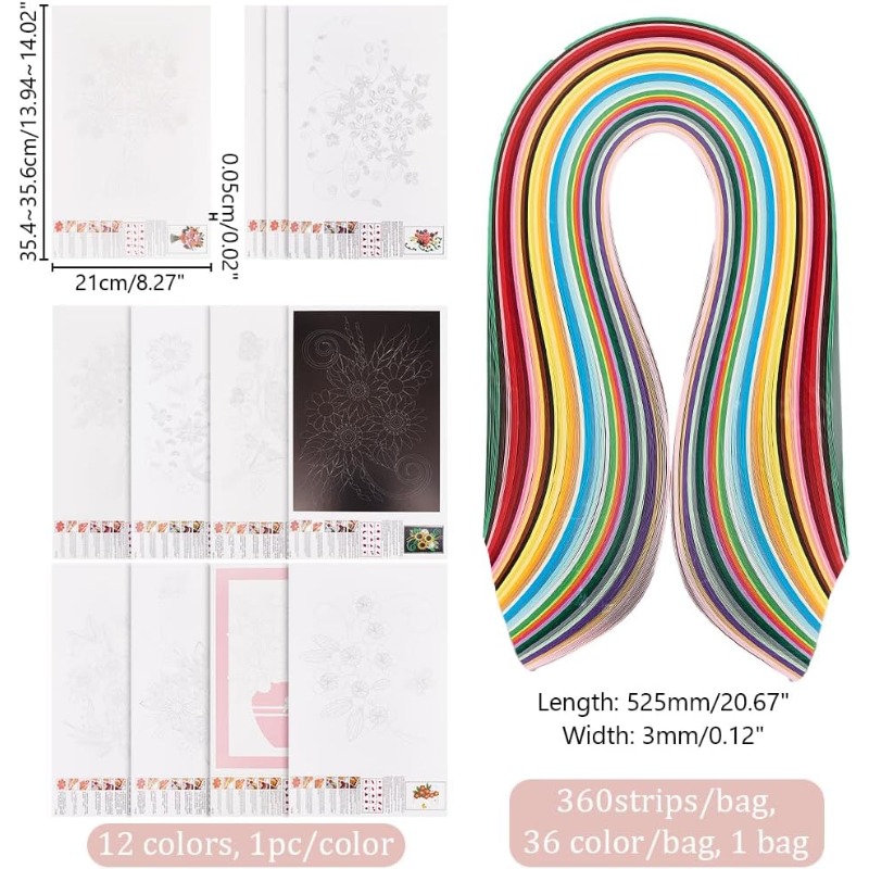 12 шт., трафареты для бумаги,  – обзор и цена Quilling Paper Strips