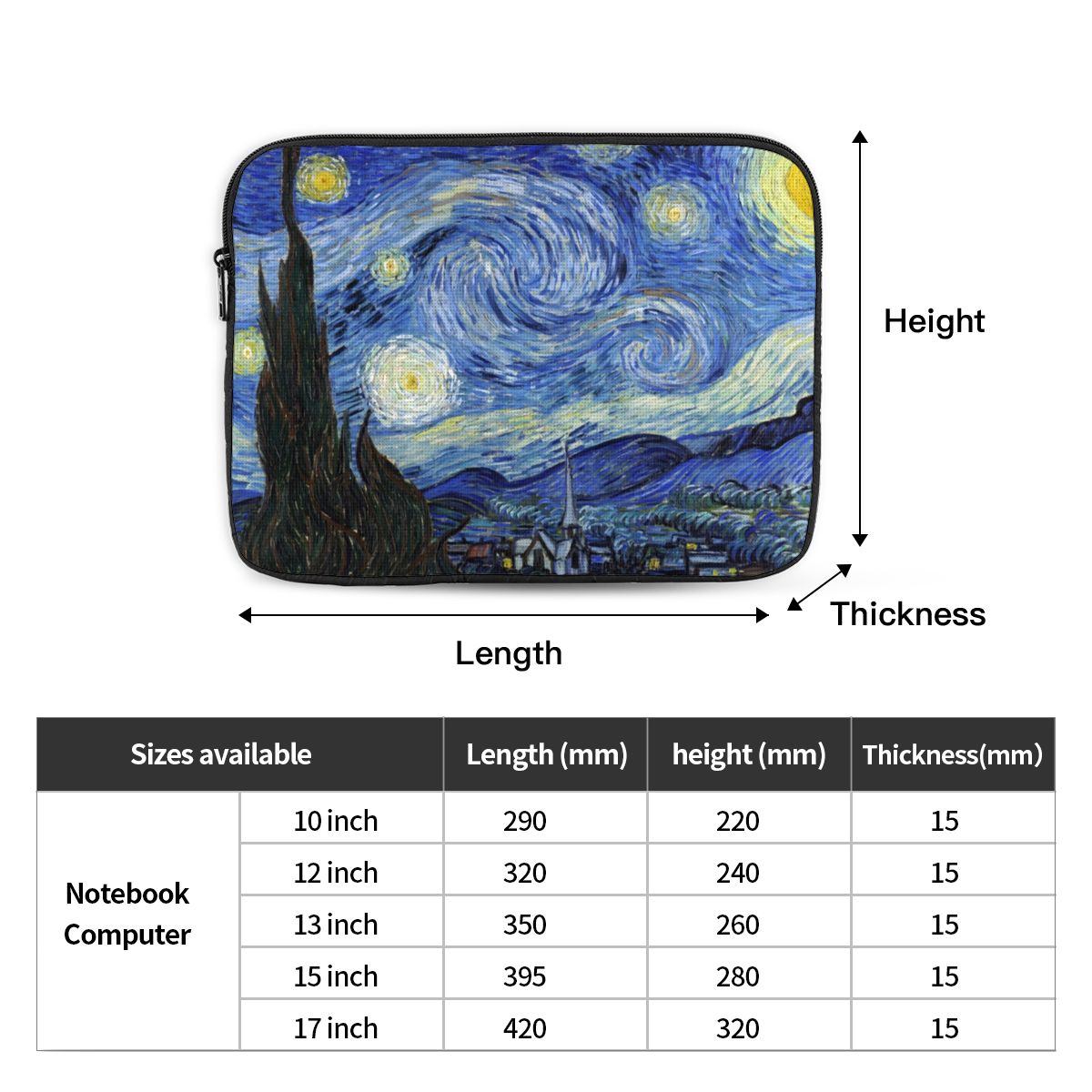 Сумка для ноутбука Ван Гога, ч – обзор и цена Art Portfolio Bag