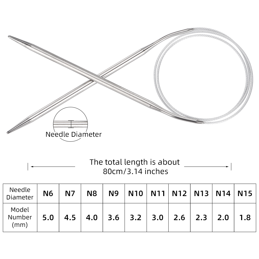 Эргономичная фиксированная кру – обзор и цена Knitting Needle Circular